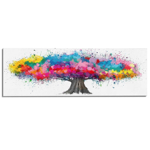 Schilderij Colourful Tree 52x156