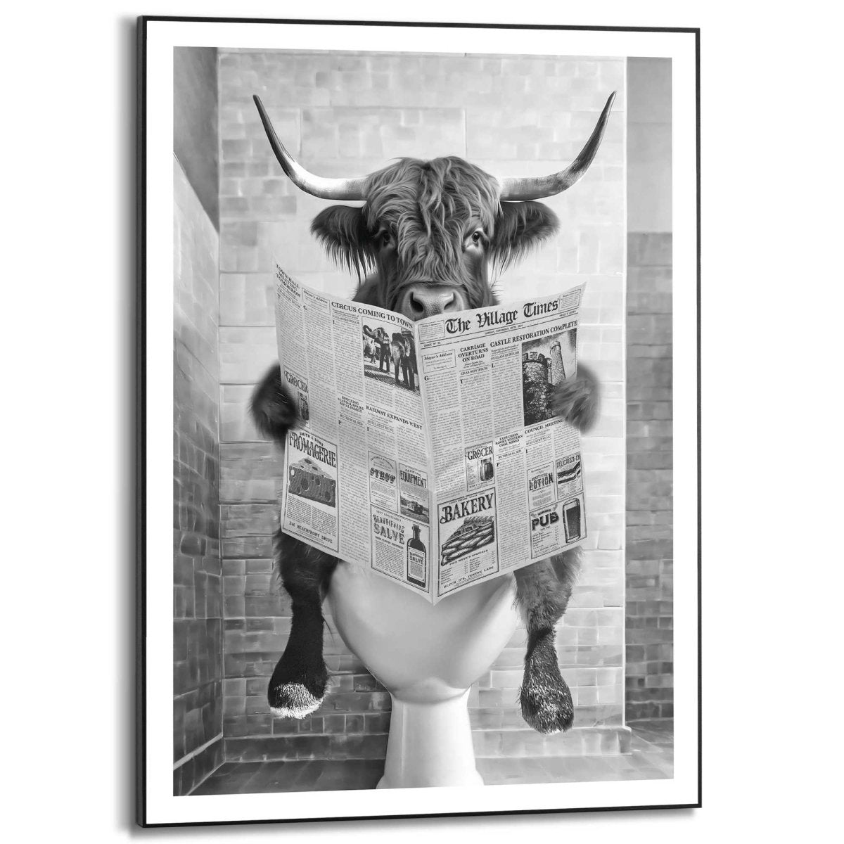 Schilderij Highlander Toilet 70x50 - Reinders