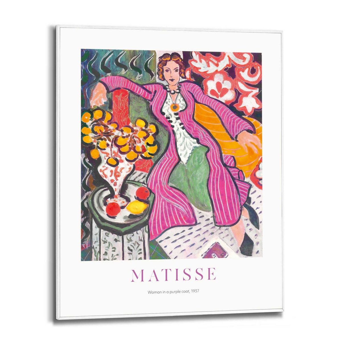 Schilderij Matisse - Vrouw met de paarse jas 50x40 - Reinders