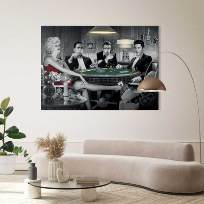 Schilderij Monroe, Bogart, Dean, Elvis 100x140 - Reinders