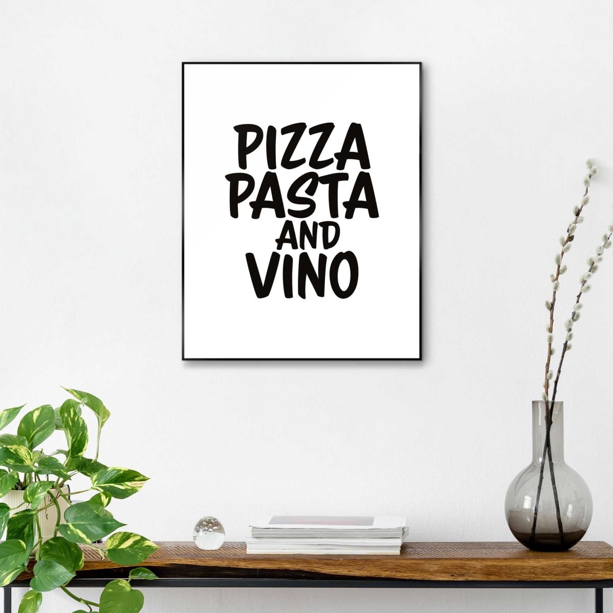 Schilderij Pizza, Pasta and Vino 50x40 - Reinders
