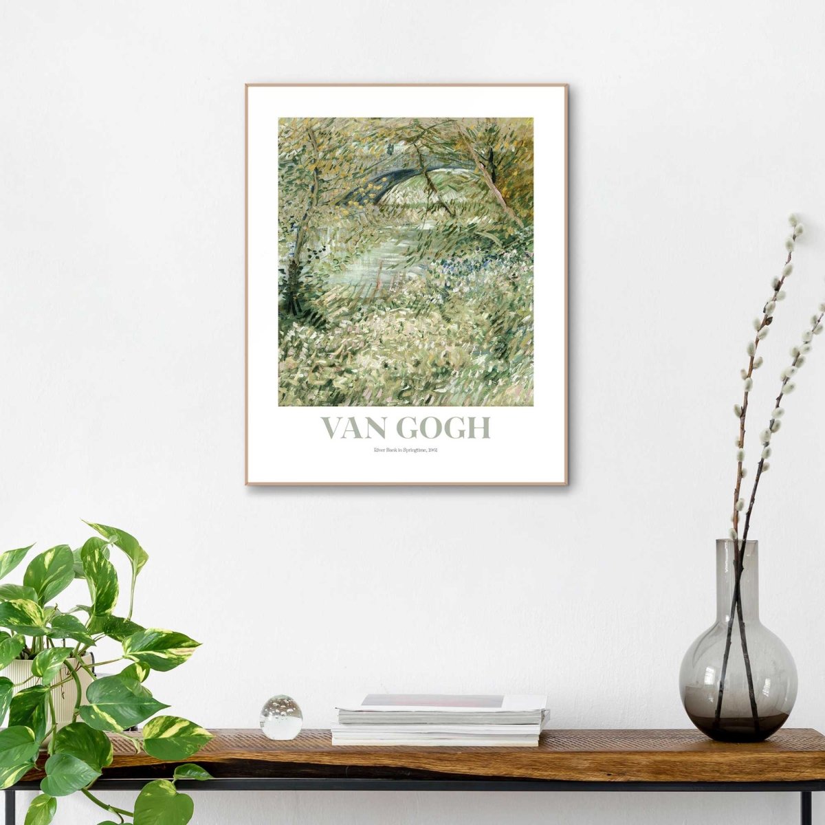 Schilderij Van Gogh - riverbank in springtime 50x40 - Reinders