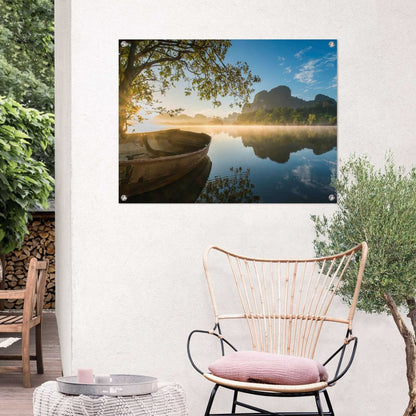 Tuinposter Boot op het meer 60x80 - Reinders