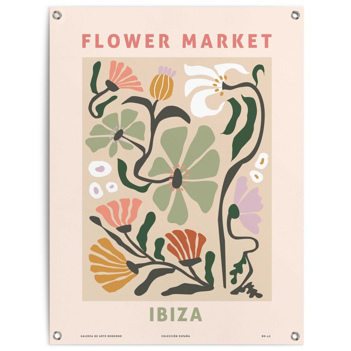 Tuinposter Flower Market 80x60 - Reinders