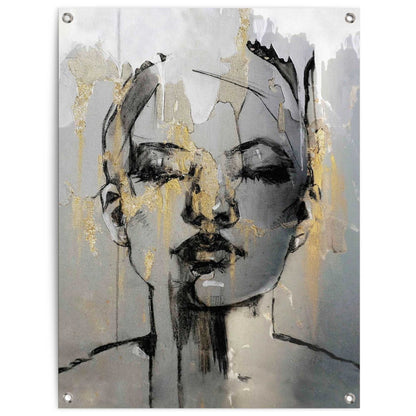 Tuinposter Golden Face 80x60 - Reinders