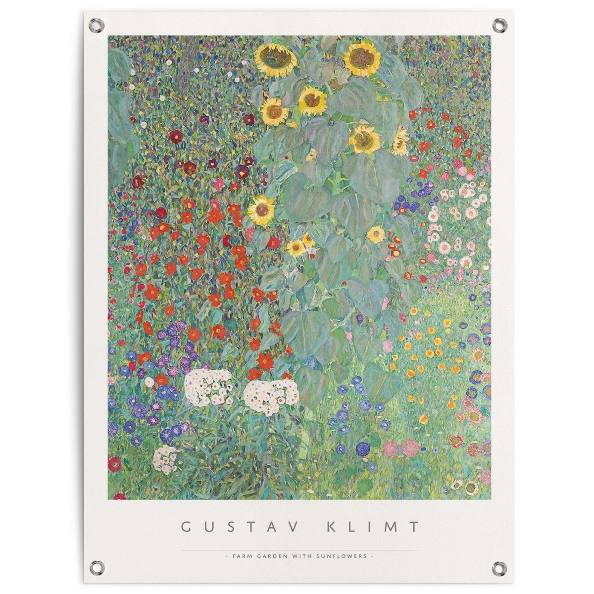 Tuinposter Gustav Klimt - Zonnebloemen 80x60 - Reinders