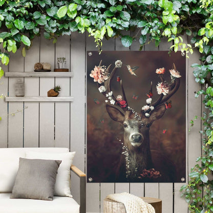 Tuinposter Hert 80x60 - Reinders