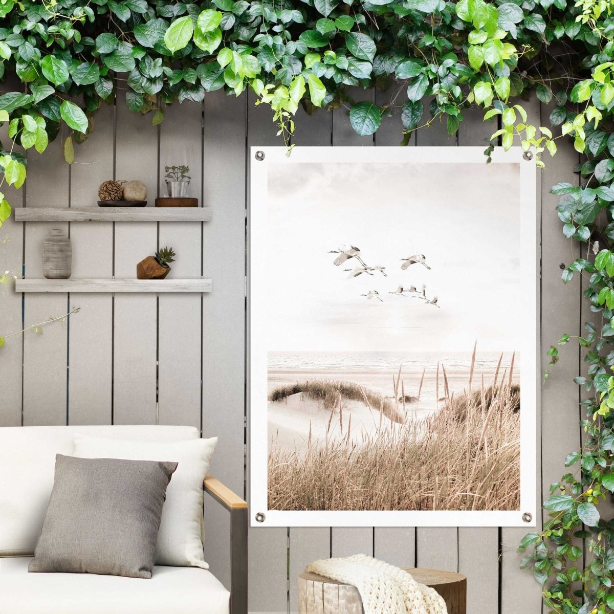 Tuinposter Kraanvogels 80x60 - Reinders