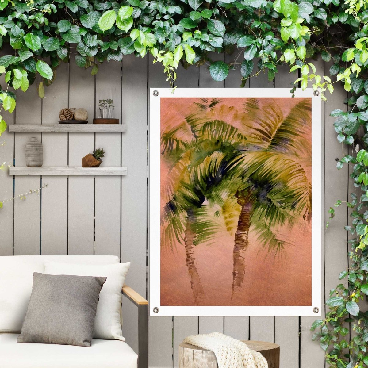 Tuinposter Painted Palm Trees 80x60 - Reinders