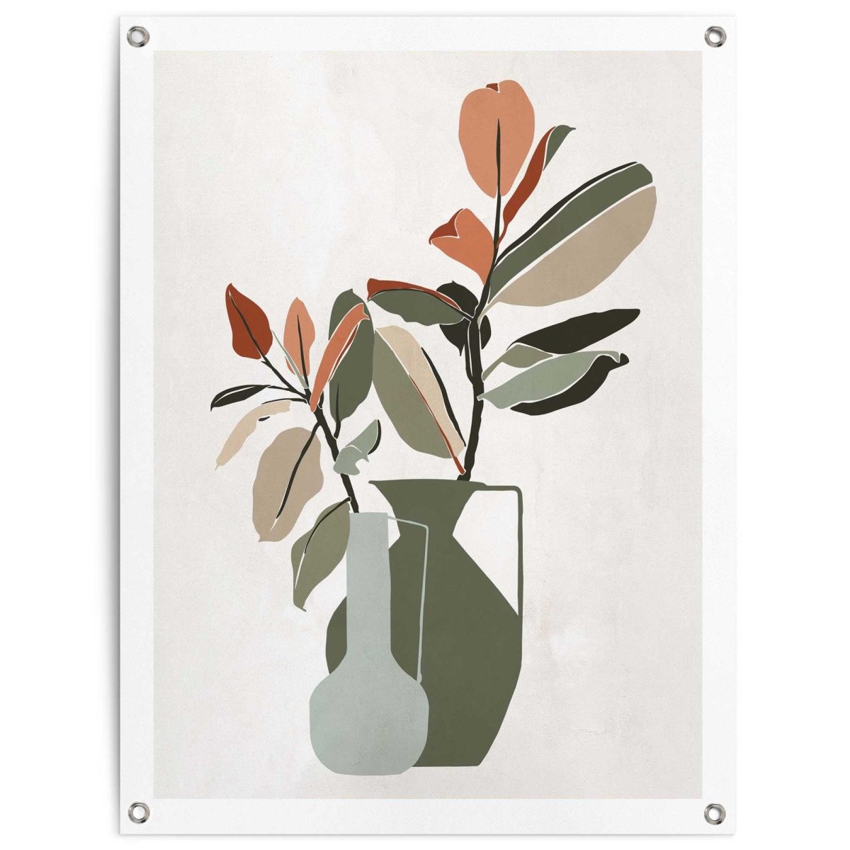 Tuinposter Vaas met bloemen 80x60 - Reinders