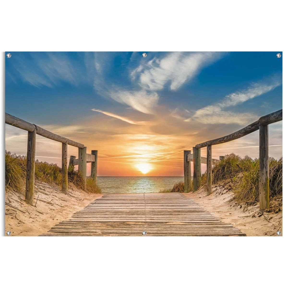 Tuinposter Zonsondergang aan het Strand 80x120 - Reinders