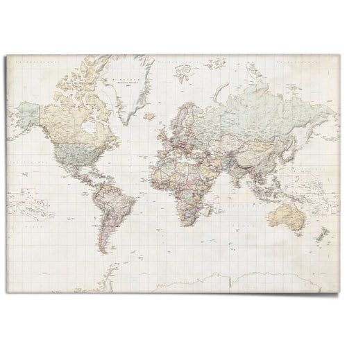 XXL Poster Wereldkaart 100x140